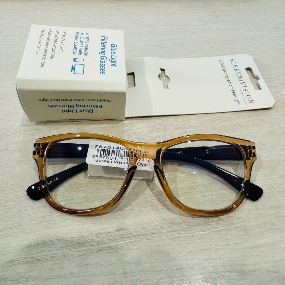 ICU Eyewear Screen Vision Blue Light Filtering Glasses, 
Large Oval